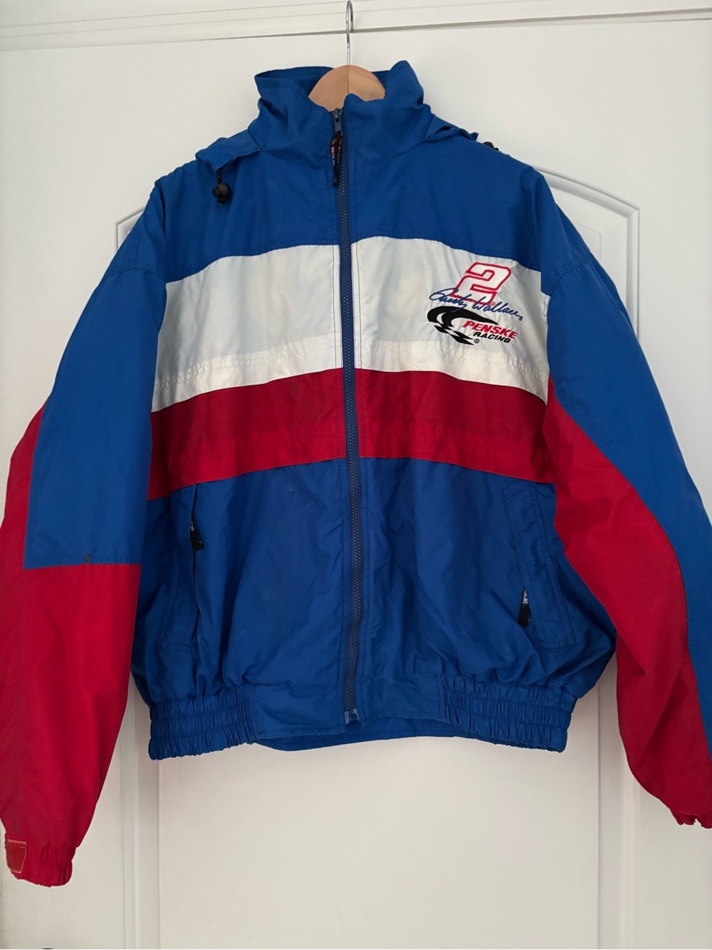 Vintage 90s Competitors View Rusty Wallace Penske Racing NASCAR Jacket XL FLAWS